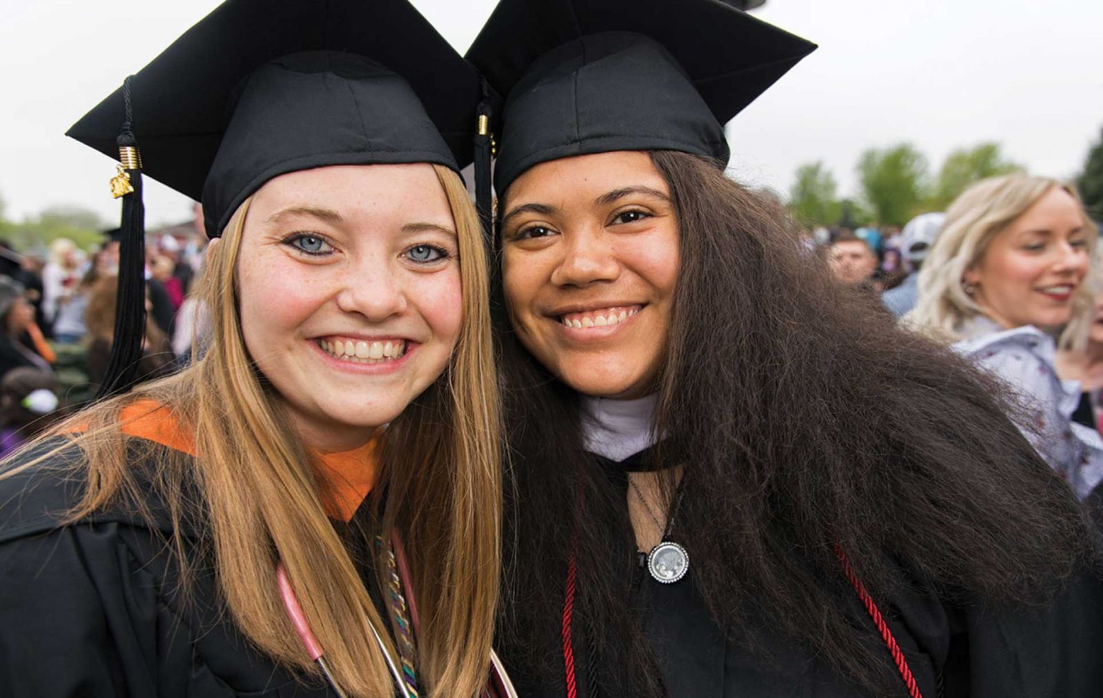 Young women at graduation
