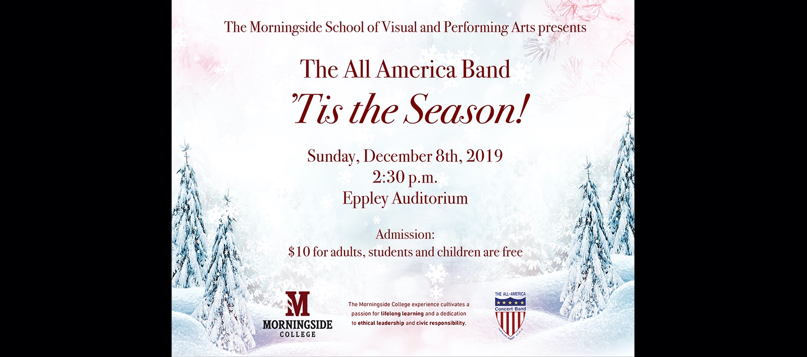 All America Band holiday concert poster